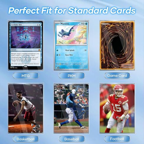 1000 Pack Card Sleeves, 500 Matte Trading Card Sleeve and 500 Inner Sleeves Ideal for Double-Sleeving, Perfect Fit Sleeves Compatible with MTG, TCG, Baseball, Football Cards(5 Colors) in Kuwait