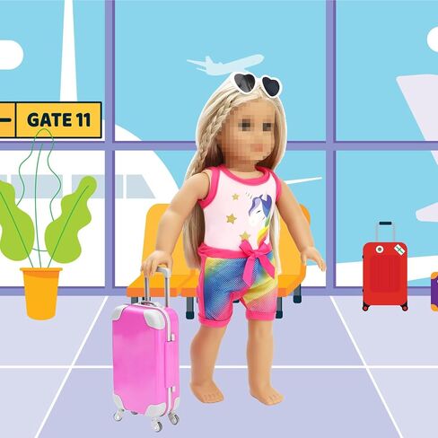 Sotogo 34 Pitch Baby Doll Care مجموعة دمى تغذية وتغيير الملحقات تعيين ملحقات دمى الطفل في حقيبة ، بدون دمية in Kuwait