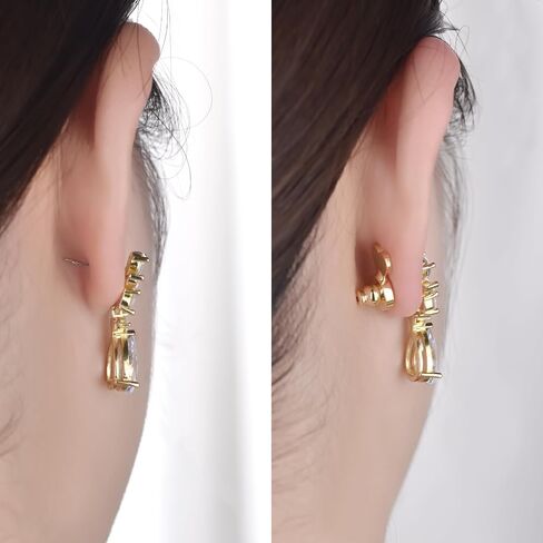 Earring Backs, AKRUWELRY Heart Shape Earring Lifter Backs Replacements for Droopy Ears Heavy Earrings Locking Earring Backings for Studs Large Support Backs in Kuwait