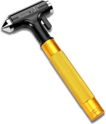 Premium Car Glass Breaker Safety Hammer - Emergency Escape Tool with Car Window Breaker and Seat Belt Cutter, Life Saving Survival Kit with Heavy Carbon Steel Points and Hardened Sharp (2-Pack) in Kuwait