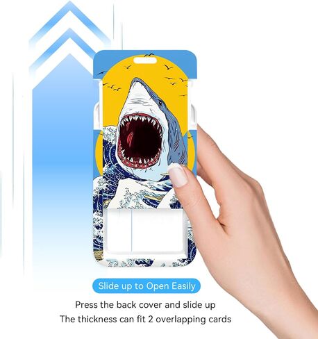 2 Pack Cute Cat and Shark ID Badge Holder with Clip Badge Reels Retractable Heavy Duty,Keychain，ID Holder for School Nurse Office in Saudi Arabia