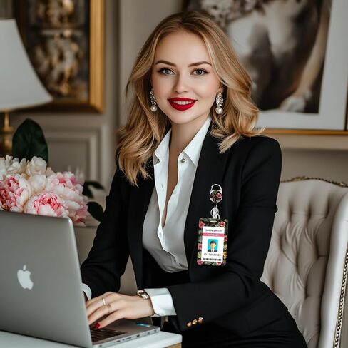 حامل شارة ID CHGCRAFT مع حاملي شارة معرف الحبل المستطيل حامل بطاقة بطاقة بطاقة علامة التجميل مع مشبك لبطاقة هوية العمل مكتب ممرضة الطالب ، ديناصور ، 4.3 × 2.8 بوصة in Kuwait