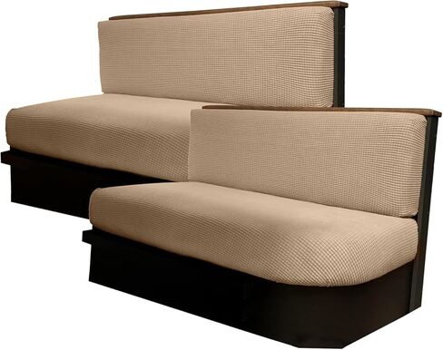 أغطية وسائد Hudson Comfort RV Dinette - نسيج ناعم قابل للتمدد من الألياف الدقيقة مصمم ليناسب مجموعة واسعة من المقاعد - أغطية وسائد التخييم تتضمن غطاء مسند ظهر واحد وغطاء مقعد واحد (لون رمادي) in Kuwait