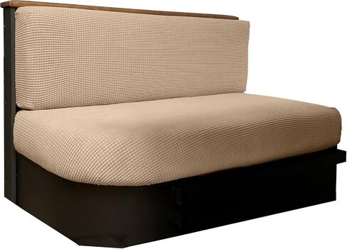 أغطية وسائد Hudson Comfort RV Dinette - نسيج ناعم قابل للتمدد من الألياف الدقيقة مصمم ليناسب مجموعة واسعة من المقاعد - أغطية وسائد التخييم تتضمن غطاء مسند ظهر واحد وغطاء مقعد واحد (لون رمادي) in Kuwait