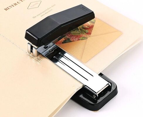 Rotatable Desktop Staples, 5.3 Inch Labor Saving Black Stapler for About 25 Sheets Capacity with 1000 Pcs No.12 Staples (Black) in Saudi Arabia