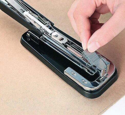 Rotatable Desktop Staples, 5.3 Inch Labor Saving Black Stapler for About 25 Sheets Capacity with 1000 Pcs No.12 Staples (Black) in Saudi Arabia