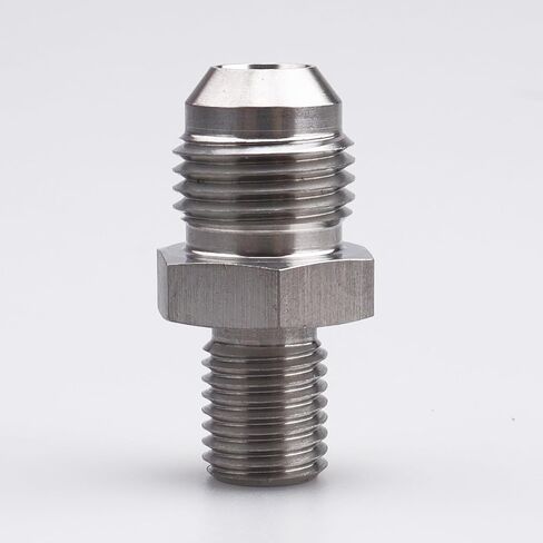 AC PERFORMANCE Stainless Steel Fuel line adaptor fitting -4 AN AN4 Male Flare to M10 x 1.25 Male Metric Thread Adapter Connector in Saudi Arabia