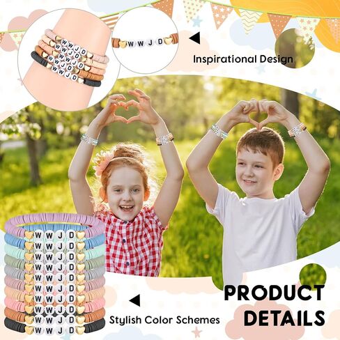 30 Pcs WWJD Bracelets Jesus Friendship Bracelets Bulk Religious Christian Wristbands for Kids First Communion Day in Kuwait