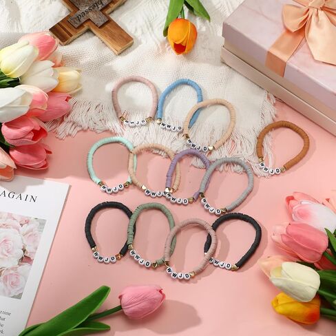 30 Pcs WWJD Bracelets Jesus Friendship Bracelets Bulk Religious Christian Wristbands for Kids First Communion Day in Kuwait