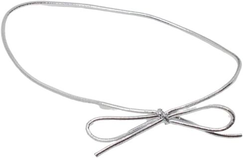 10" Silver Stretch Loops - Pack of 50 - Pre-Tied Bows with Metallic Finish for Elegant Gift Wrapping and Box Fastening (Silver, 10 Inch) in Kuwait