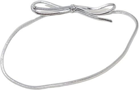 10" Silver Stretch Loops - Pack of 50 - Pre-Tied Bows with Metallic Finish for Elegant Gift Wrapping and Box Fastening (Silver, 10 Inch) in Kuwait
