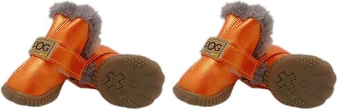 Muloo Dog Snow Booties Sock Boot Rain Booties Non-Slip Waterproof Breathable Wearable for Small Medium and Large Dogs, 5#, Yellow in Kuwait