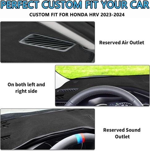 Dash Cover for Honda CRV CR-V 2025 2024 2023 Accessories Dashboard Cover Mat Dash Mat Dash Carpet Cover Protector Sunshade No Glare (Without Hud), Black in Saudi Arabia