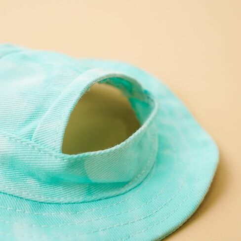 Dogs and Cats Sunshade Anti-Strangulation Hat Anti-Peeling Ears Adjustable Rope Buckle Bucket Hat Pet Supplies (Wathet Blue, Small) in Saudi Arabia