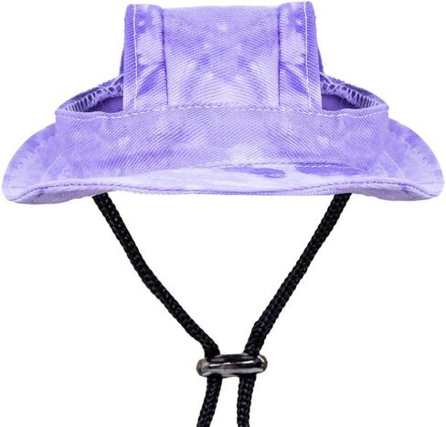 Dogs and Cats Sunshade Anti-Strangulation Hat Anti-Peeling Ears Adjustable Rope Buckle Bucket Hat Pet Supplies (Wathet Blue, Small) in Saudi Arabia