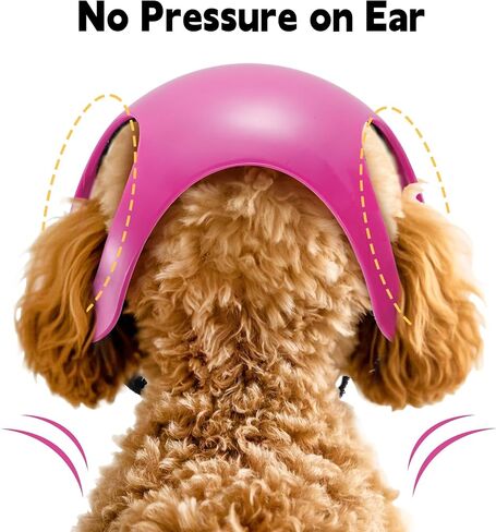 Goaste Dog Helmet for Small Dog, Pet Motorcycle Helmet with Ear Holes, Doggy Safety Hat with Adjustable Belt, Puppy Cat Hard Cap for Outdoor Walking, Biking, Riding, Driving (Small) in Saudi Arabia