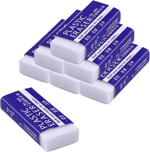 White Erasers, Artist Eraser for Drawing Art Sketching, Pencil Erasers for Kids Bulk Students School Supplies Office (8) in Kuwait