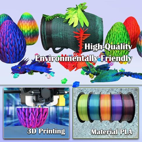 Dynamic 3D Printed Dragon Eggs with Dragon Inside，3D Dragon with Wings Movable, Feathered Wyvern Dragon,Full Articulated Crystal Flying Fidget Dragon, 3D Printed Archaeopteryx Bird Animals Toy in Kuwait