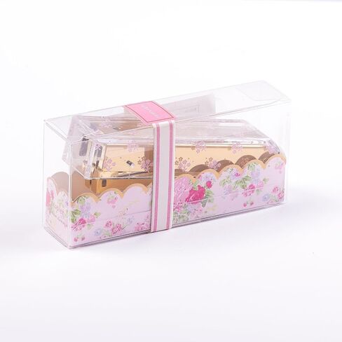 Laura Ashley Heirloom Cottage Mini Stapler – Stylish Gold & Acrylic Desk Stapler with Floral Accents – Compact 5" Aesthetic Office Stapler for Home, School & Work – Gift-Ready Packaging in Kuwait