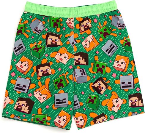 Minecraft UPF 50+ Swim Trunks Bathing Suit Toddler to Big Kid Sizes (4T - 18-20) in Kuwait