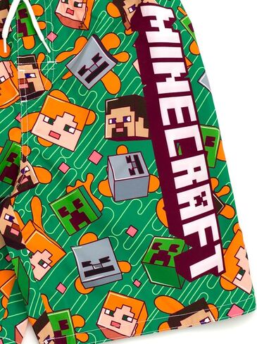 Minecraft UPF 50+ Swim Trunks Bathing Suit Toddler to Big Kid Sizes (4T - 18-20) in Kuwait