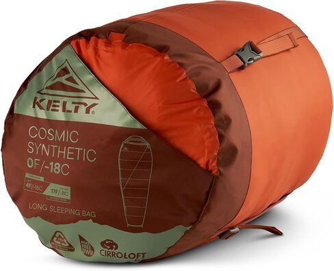 Kelty Cosmic Synthetic Fill 0 Degree Backpacking Sleeping Bag, Regular – Compression Straps, Stuff Sack Included in Kuwait