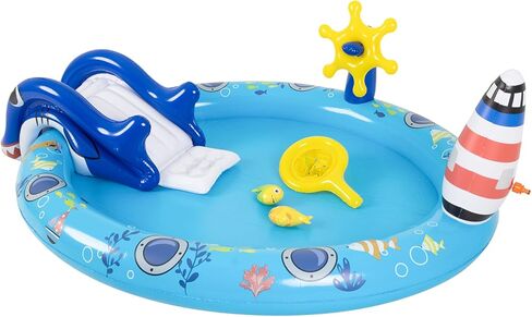 DIMAR GARDEN Inflatable Kids Swimming Pool Water Slide Pool Play Center in Kuwait