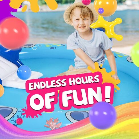 DIMAR GARDEN Inflatable Kids Swimming Pool Water Slide Pool Play Center in Kuwait