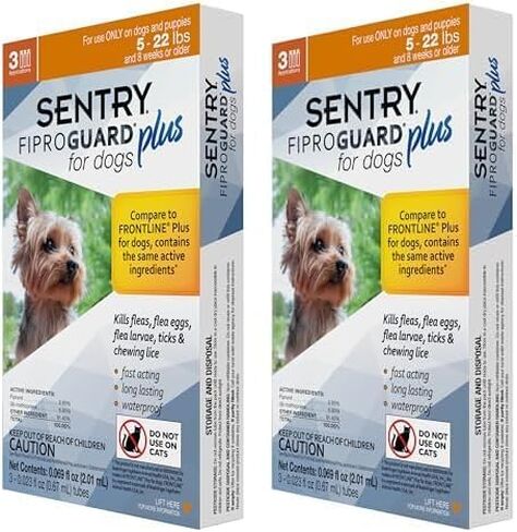 SENTRY PET CARE SENTRY Fiproguard Plus for Dogs, Flea and Tick Prevention for Dogs (89-132 Pounds), Includes 6 Month Supply of Topical Flea Treatments in Saudi Arabia