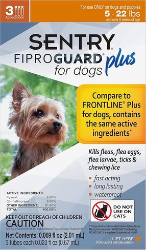 SENTRY PET CARE SENTRY Fiproguard Plus for Dogs, Flea and Tick Prevention for Dogs (89-132 Pounds), Includes 6 Month Supply of Topical Flea Treatments in Saudi Arabia
