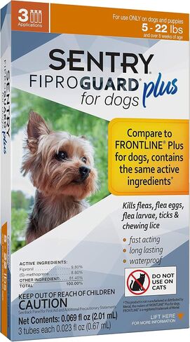 SENTRY PET CARE SENTRY Fiproguard Plus for Dogs, Flea and Tick Prevention for Dogs (89-132 Pounds), Includes 6 Month Supply of Topical Flea Treatments in Saudi Arabia