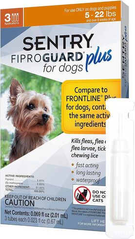 SENTRY PET CARE SENTRY Fiproguard Plus for Dogs, Flea and Tick Prevention for Dogs (89-132 Pounds), Includes 6 Month Supply of Topical Flea Treatments in Saudi Arabia