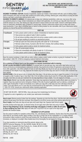 SENTRY PET CARE SENTRY Fiproguard Plus for Dogs, Flea and Tick Prevention for Dogs (89-132 Pounds), Includes 6 Month Supply of Topical Flea Treatments in Saudi Arabia
