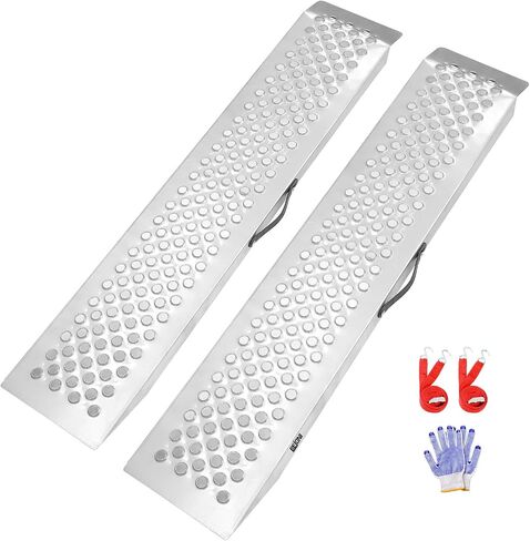 BEJONI 59" L Steel Loading Ramps for Pickup Trucks, 1300lbs Capacity Folding Motorcycle Ramps with Non-Slip Surface, Portable Truck Loading Ramps for Lawn Mower, ATV, Dirt Bike, Trailer, Pack of 2 in Saudi Arabia