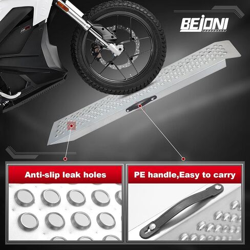 BEJONI 59" L Steel Loading Ramps for Pickup Trucks, 1300lbs Capacity Folding Motorcycle Ramps with Non-Slip Surface, Portable Truck Loading Ramps for Lawn Mower, ATV, Dirt Bike, Trailer, Pack of 2 in Saudi Arabia