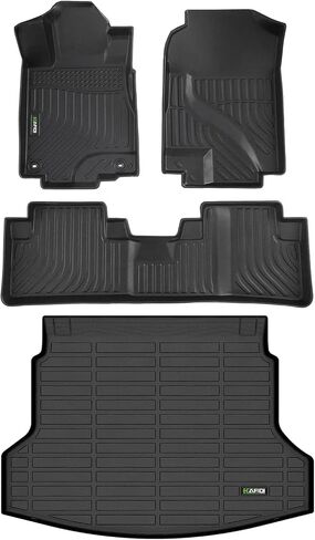 HAFIDI® Floor Mats & Cargo Liner Set Fit For 2023 2024 2025 Honda CRV Hybrid & 2023 2024 2025 Honda CRV All Weather Protection TPE Anti-Slip Automotive Full Set Floor Liners Custom Accessories - Black in Kuwait