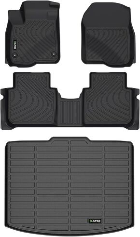 HAFIDI® Floor Mats & Cargo Liner Set Fit For 2023 2024 2025 Honda CRV Hybrid & 2023 2024 2025 Honda CRV All Weather Protection TPE Anti-Slip Automotive Full Set Floor Liners Custom Accessories - Black in Kuwait