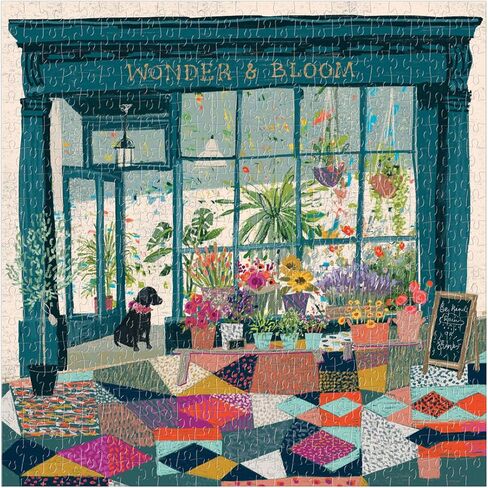 Galison Florette Puzzle, 500 Pieces, 20" x 20" – Floral Jigsaw Puzzle with a Beautiful Illustration by Victoria Ball – Thick Sturdy Pieces, Challenging Family Activity, Makes a Great Gift in Kuwait