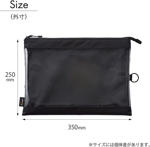 LIHIT LAB Clear Case A4 Black F7575-24 in Kuwait