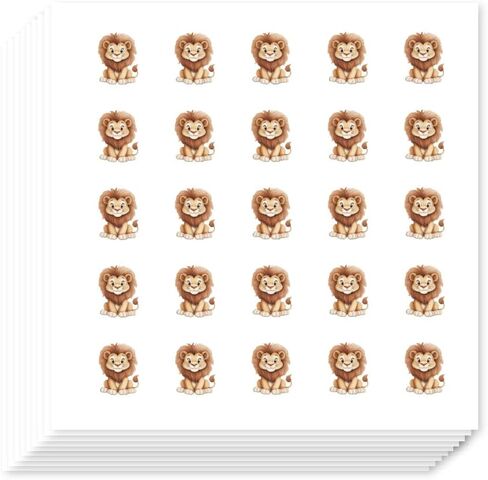 AHANDMAKER 500Pcs Self-Adhesive Planner Stickers, Lion Stickers Cute Lion Paper Decals for Planner Calendar Scrapbook Crafting Arts Party Decor Gift Bag Seal Theme Party Decor Kids DIY, 0.5 Inch in Saudi Arabia