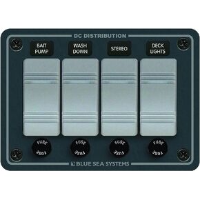 Blue Sea Systems 8262 Contura Water Resistant 12V DC Panel - 4 Position, Beige