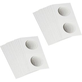 50 Pieces Cardboard Coin Flips 2x2 Holders Sleeves for All Coins Collection Supplies Currency Holder Storage for Pennies, Quarters, Stamp (40mm)