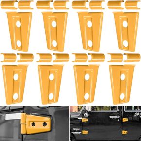 Door Hinge Cover Trim Exterior Accessories for Jeep Wrangler JK JKU Sport Rubicon Sahara X Unlimited 2-Door & 4-Door 2007-2018 (Black 8PCS)