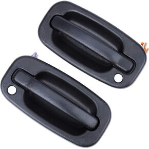 ONER Left and Right Pair of Black Exterior Door Handles, Fit for 1999-2007 Chevy Silverado,GMC Sierra 2002-2006 Cadillac Escalade,Replaces#15034985,15034986