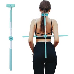 Back Straightener Posture Corrector - Yoga Stick with Head Rest for Enhanced Stretching Comfort - Hunchback Posture Corrector for Women, Men, Kids - Improves Core Strength, Balance, Flexibility in Saudi Arabia