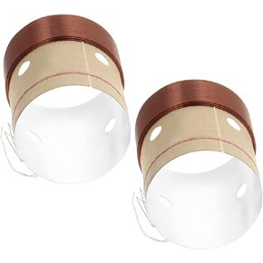 Heyiarbeit 2Pcs 25.5mm/1" Bass Speaker Voice Coil 4 Layers White Aluminum Woofer Voice Coil for Speaker Repair