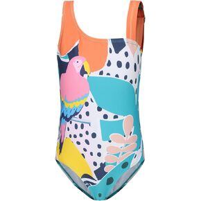 Girls One Piece Swimsuits Bathing Suit with Wide Straps Hawaiian Summer Swimwear for Girls 3-16 Years