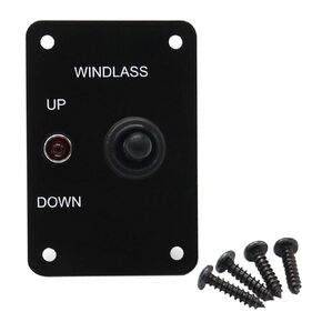 Anchor Windlass Up/Down Rocker Switch Panel Marine Windlass ON-OFF-ON Control Panel With Red LED