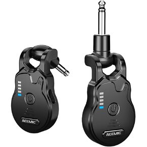 2.4GHz Wireless Guitar System Rechargeable 4 Channels Audio Wireless Guitar Transmitter Receiver for Guitar Bass Electric Instruments, G1