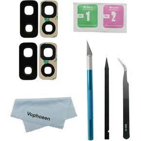 2PCS Original OEM Back Rear Camera Glass Replacement for Samsung Galaxy S9 Plus with Preinstalled Adhesive + Repair Tools Kit + Installation Manual in Kuwait